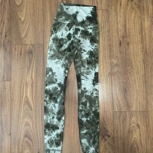lululemon athletica Green Tie-Dye Leggings